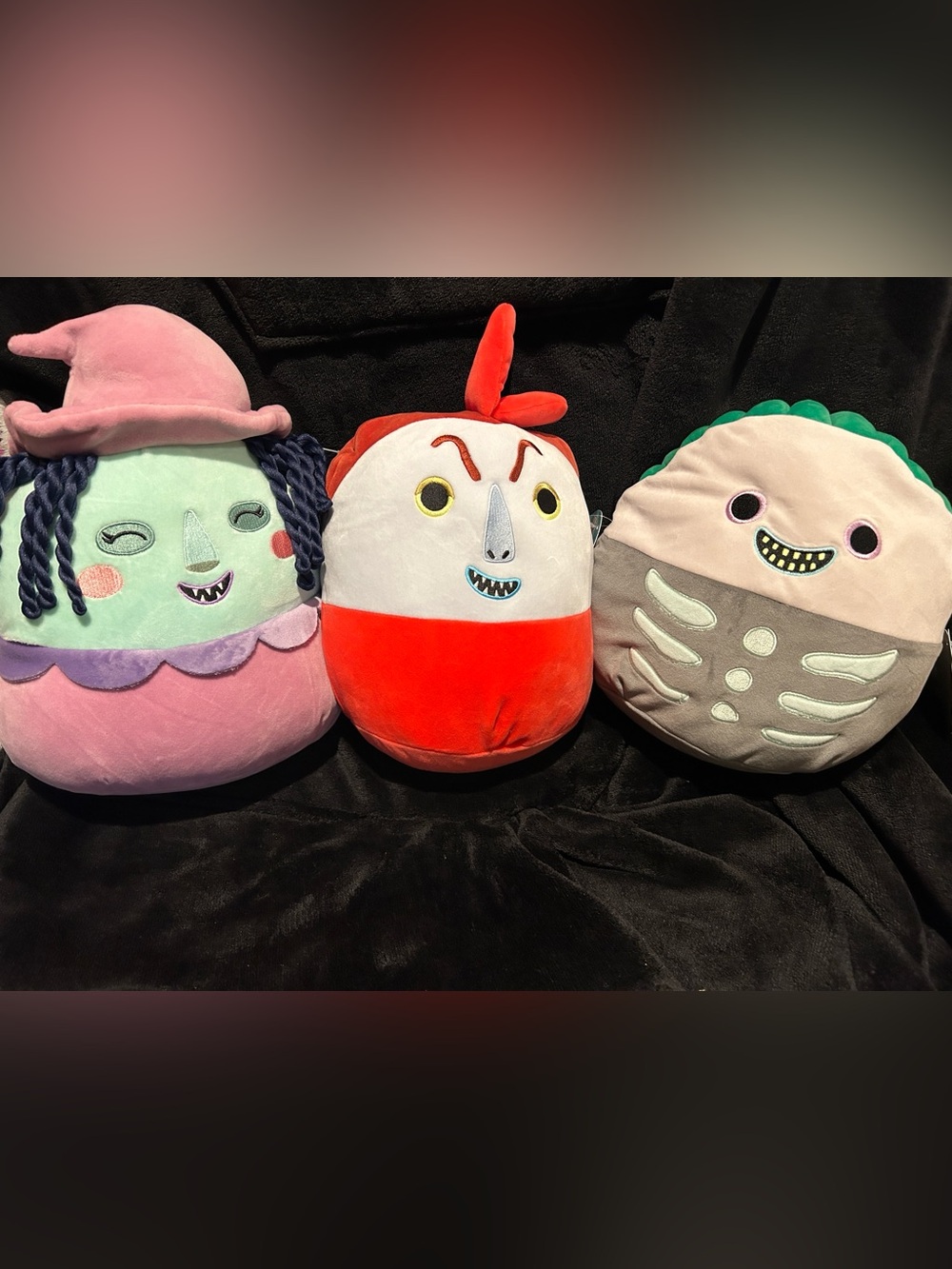 NWT Squishmallows Nightmare Before Christmas Lock, Shock & Barrel 8”